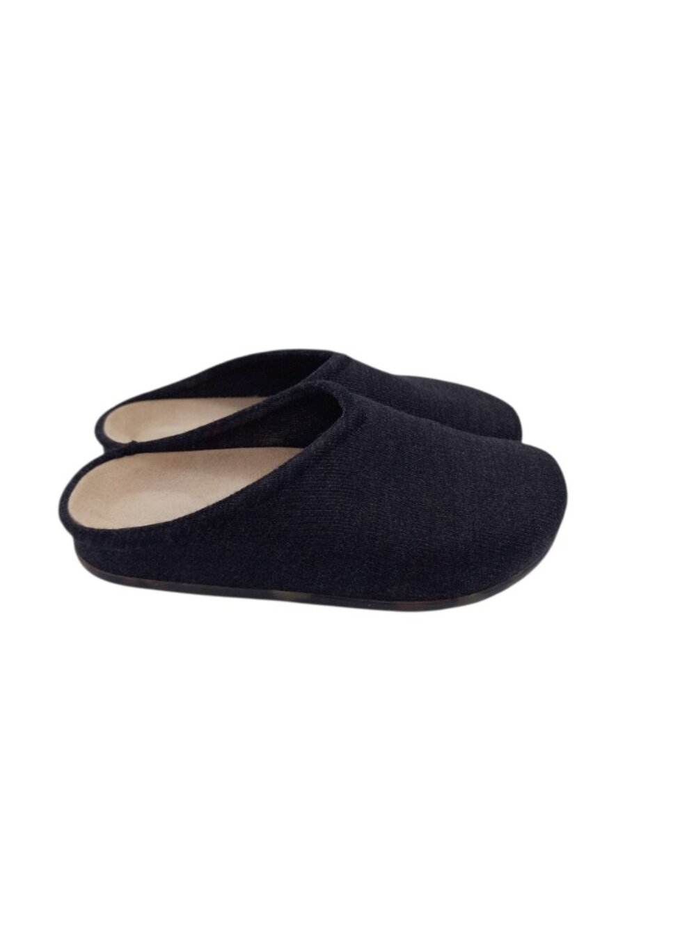 Rothys The Casual Clog Soft Black Marino Wool Washable Clog Shoes SZ 8